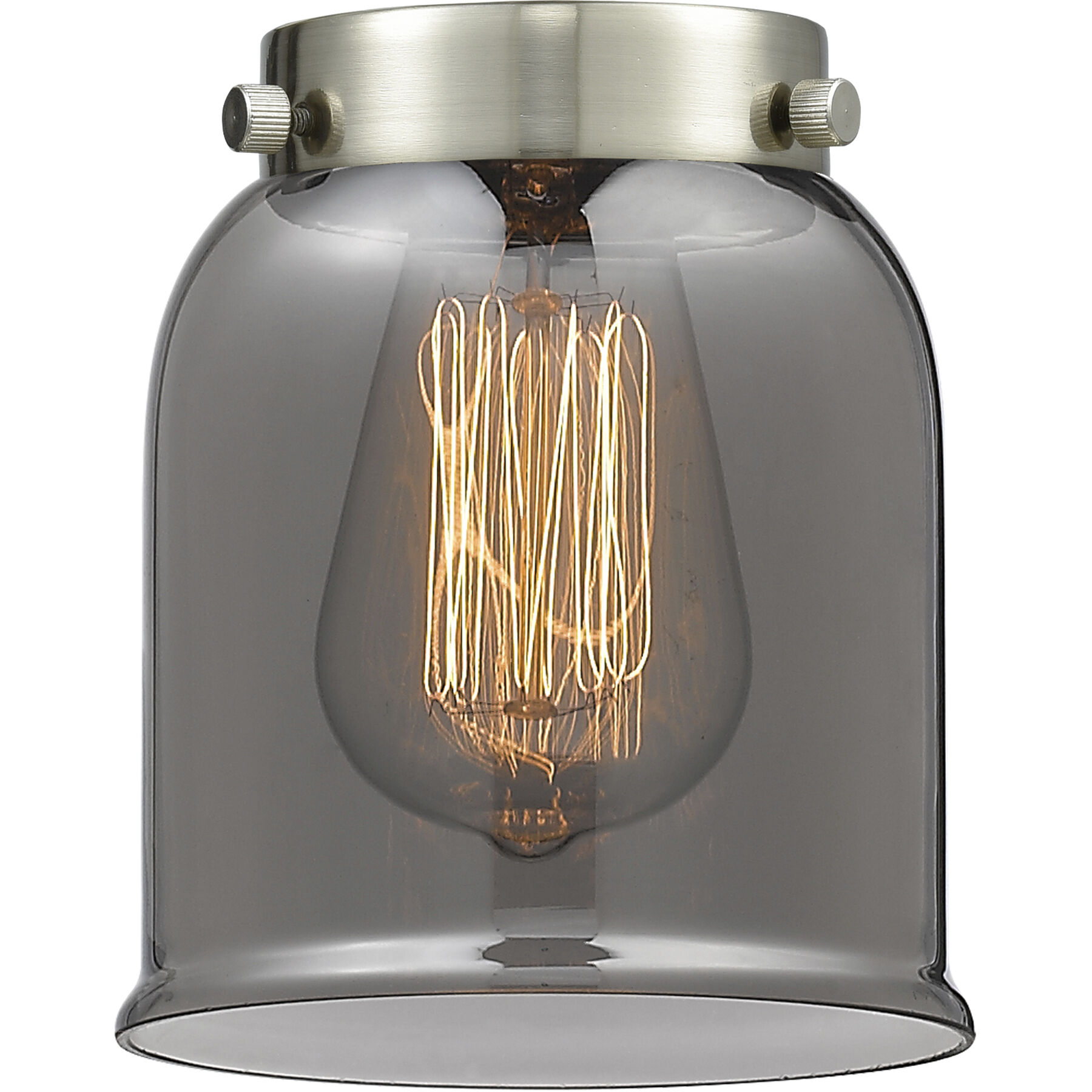 Franklin Restoration Bell 1 Light 5 inch Satin Gold Mini Pendant Ceiling Light in Incandescent, Plated Smoke, Franklin Restoration